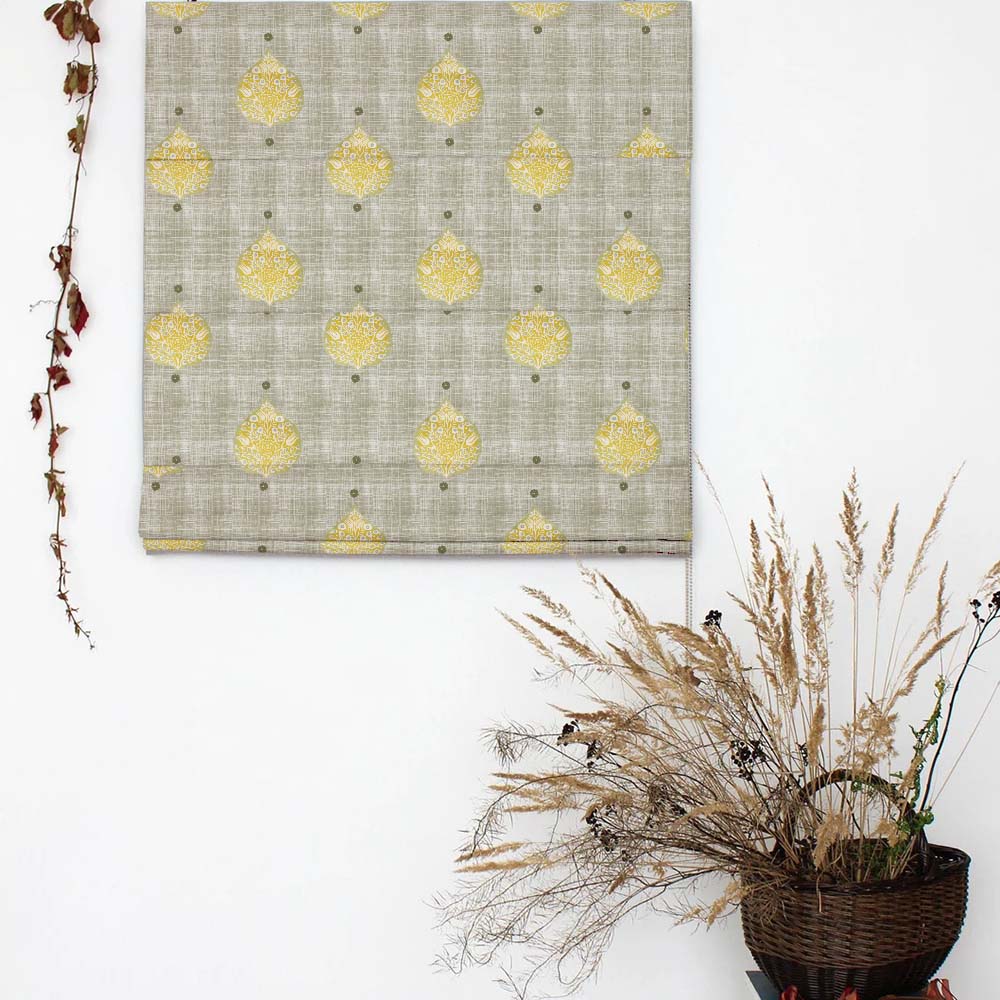 Yellow Roman Blinds