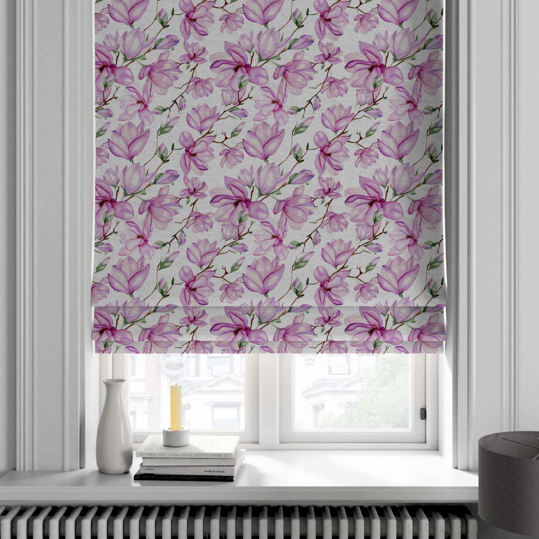 Pink Roman Blinds